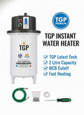 TGP Latest Tech Instant Water Heater / 1 year guarantee /  2 Litre / Big Size / MCB Switch / Auto-Cutoff / Instant Heater