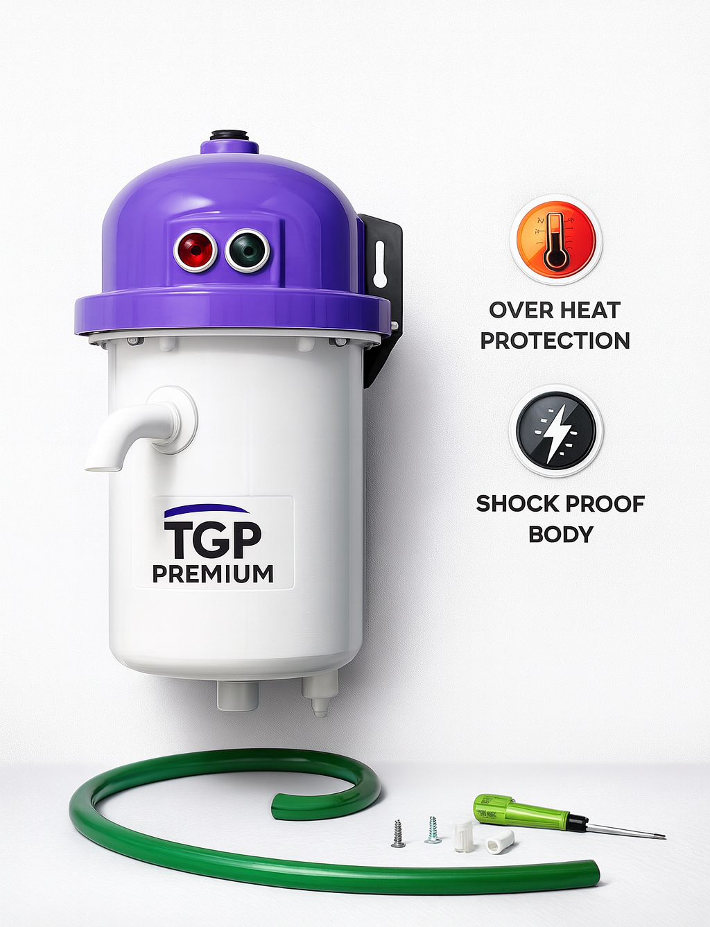 TGP Premium Instant Water Heater / 1 year guarantee / Shock Proof / 1 Litre / Auto cut-off / Instant Heating