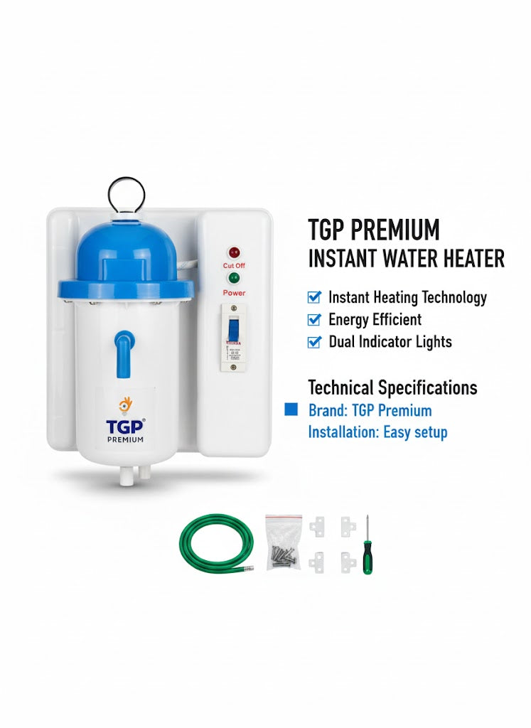 TGP Latest Tech Instant Water Heater / 1 year guarantee /  1 Litre / MCB Switch / Auto Cut-off / Instant Heating